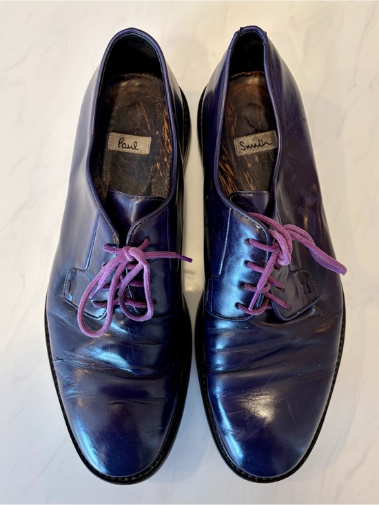 Paul Smith Other - Paul Smith Ink Blue/ Purple Leather Derby Shoes Made in Italy